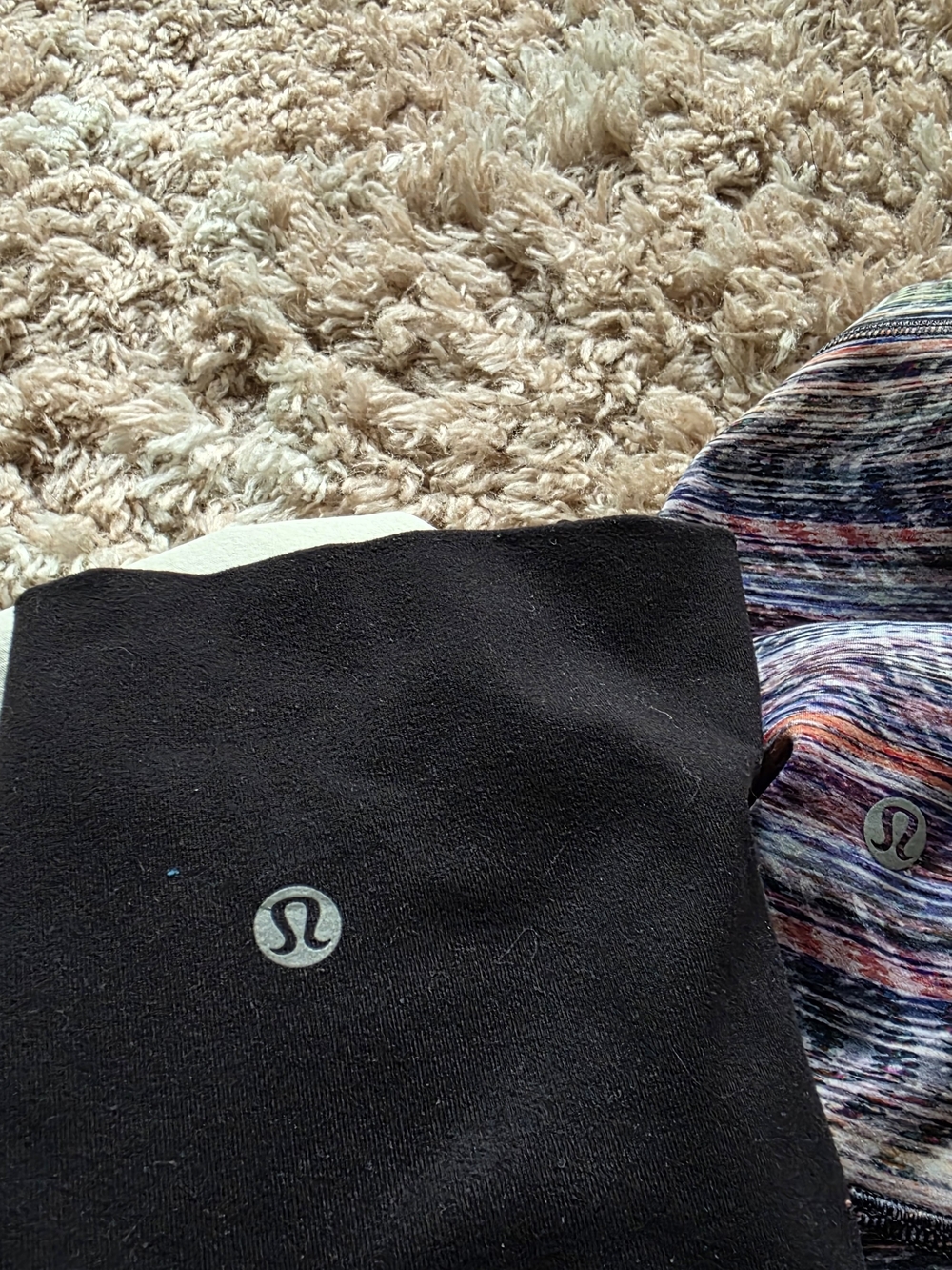 Lululemon Athletic Leggings - Black & Multicolor/ Baige Bundle